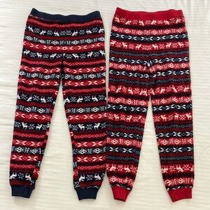 Weatherproof fleece Red/ Blue white Pajama Pants - 2 pairs